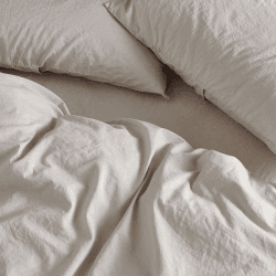 Image showing the Relaxed Cotton Pair of Standard Pillowcases, Clay product.