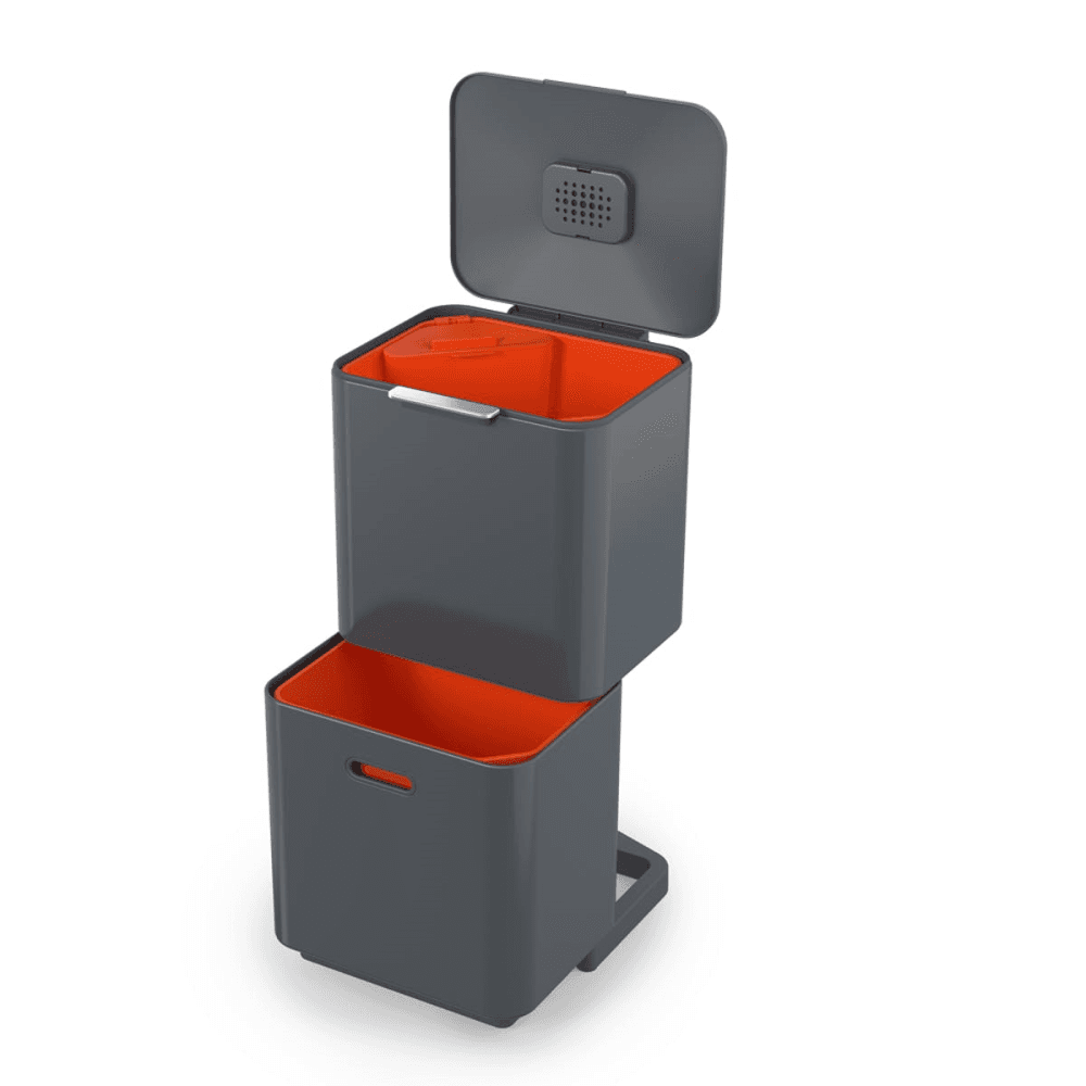 Totem Max Intelligent waste bin, H81.4 x W39 x D36.6cm, Graphite