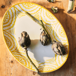 Image showing the Ondas Serving Platter, L36 x W26.5cm, Yellow product.