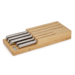 Image showing the Elevate 5 Piece Knife Set with Storage, Bamboo product.
