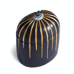 Image showing the Lito Eye Candle, 12 x 10 x 8cm, Blue, 24ct Gold product.