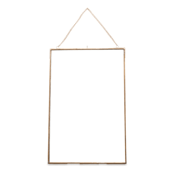 Image showing the Kiko Rectangle Portrait Frame, H50 x W35cm, Antique Brass product.