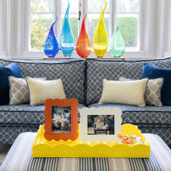 Image showing the Scallop Lacquered Photo Frame, 5 x 7", Orange product.