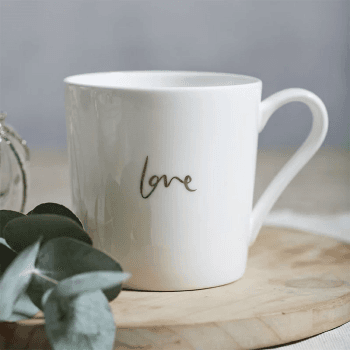Image showing the Other Pottery Love Mug, H9cm x D9cm, White product.