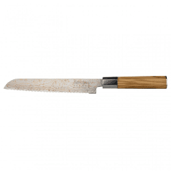 Image showing the Flame Bread Knife, 20cm, Olive Wood product.
