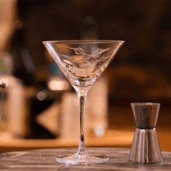 Image showing the Fern Set of 2 Martini Glasses, 142ml, Clear product.