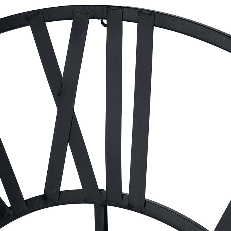 Metal Wall Clock, D120cm, Black