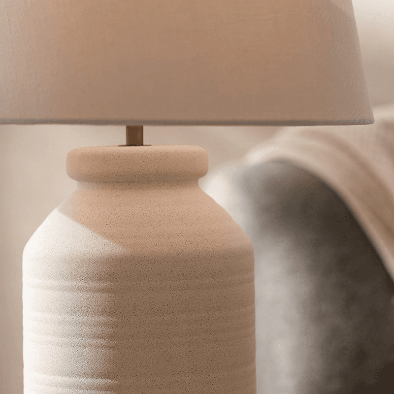 Camber Bottle Table Lamp, H49cm, White Cloud Grey