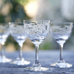 Image showing the Fern Set of 6 liqueur glasses, 80ml, Crystal product.