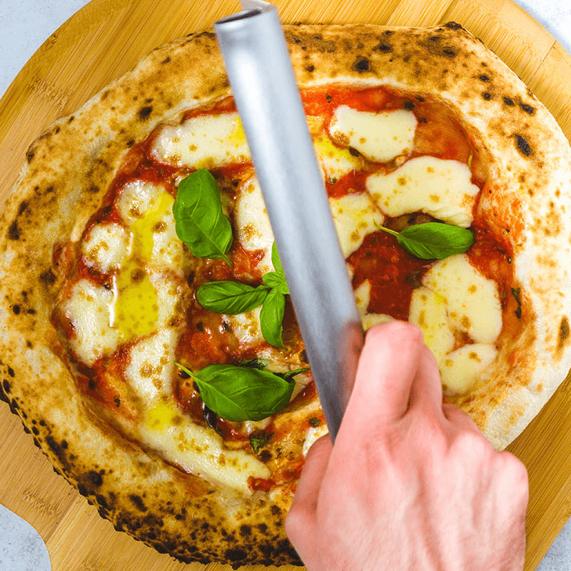Italian Pizza board and knife serving set