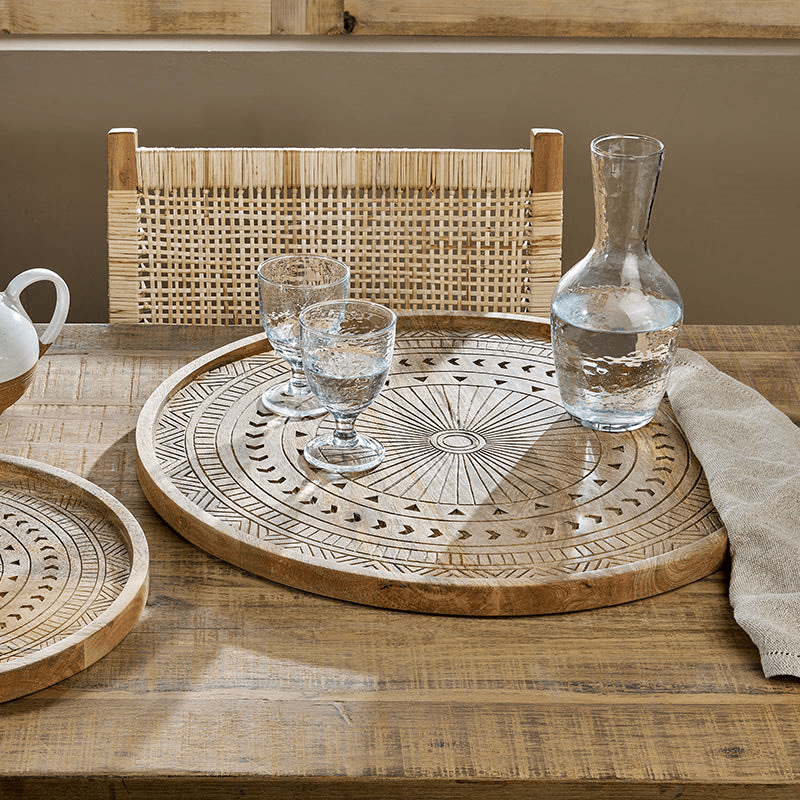 Namuna Mango Wood Tray, 40 x 40cm, Natural