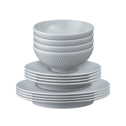 Image showing the Arc 12 Piece Tableware Set, Grey product.