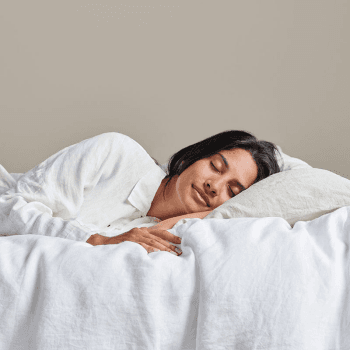 Image showing the Linen Super King Duvet Cover, Snow product.