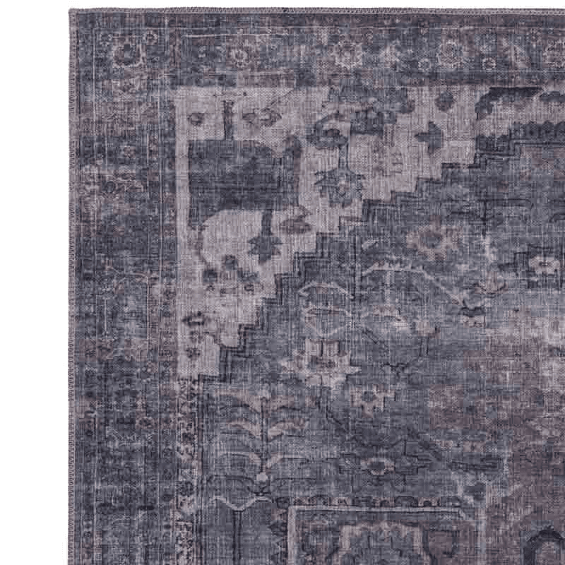 Kaya Traditional Classic Noor Rug, 120 x 170cm, Grey, Blue, Multi