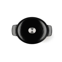 Image showing the Cast Iron Oval Non-stick Casserole Dish with Lid, 30cm, Onyx product.