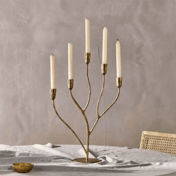 Image showing the Palani Statement Candelabra, Antique Brass product.