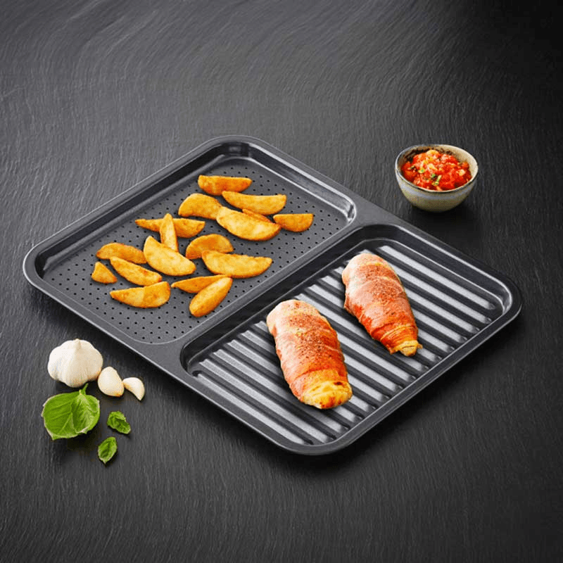 Precision Plus Divided Crisper Tray Non-Stick, Black