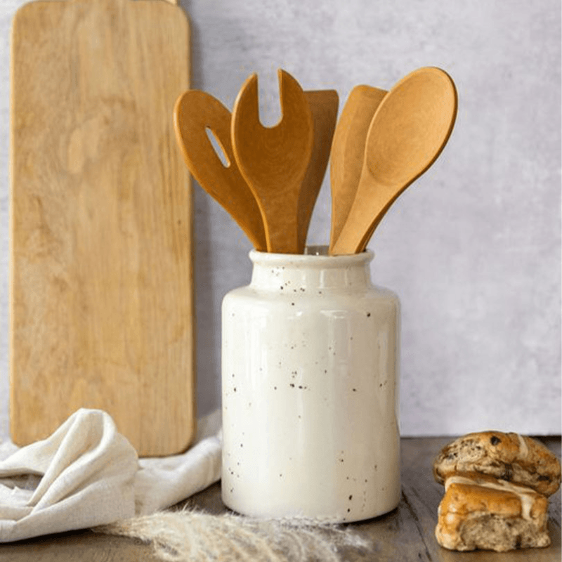 Natural Elements Eco-Friendly Wood Fibre Four Piece Utensil Set