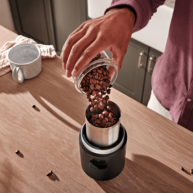 Cordless Coffee Grinder Battery Included, Matt Black