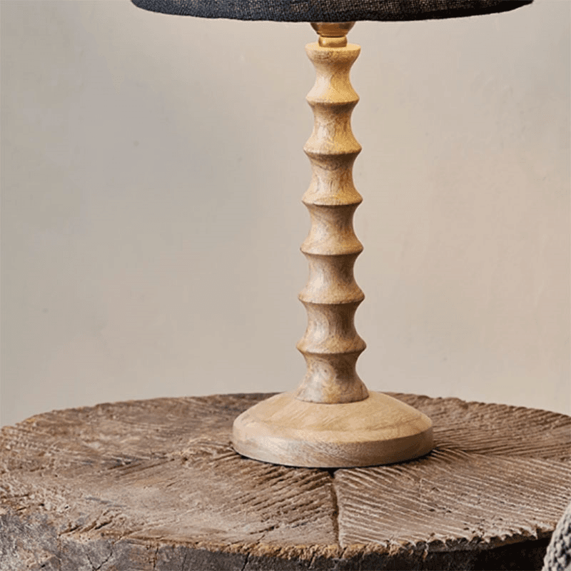 Avisa Mango Wood Table Lamp, Natural