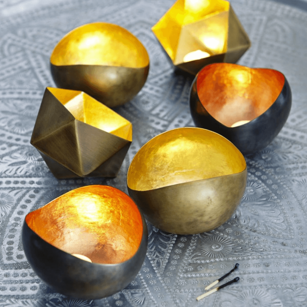 Round Tealight Holder, Copper