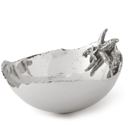 Image showing the Seashore Bowl, H14 x W30 x L28cm, Silver product.