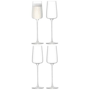 Image showing the Metropolitan Set of 4 Champagne Flutes, 230ml, Clear product.