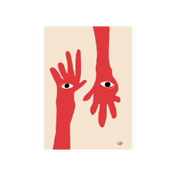 Image showing the Hamsa Hands Fsc Print, 50 x 70 cm product.