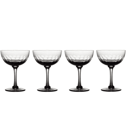 Image showing the Lens Set of 4 Champagne Saucers, 150ml, Smoky product.