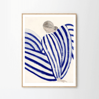 Image showing the Stripe At Concorde, Sofia Lind, H70 x W50cm, Blue product.
