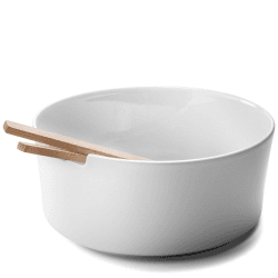 Image showing the Collective Salad Bowl with Ash Servers, D26cm, White product.