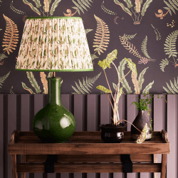 Image showing the Empire Straight  Shade Ferns Linen By GP & J Baker, 30cm, Emerald product.