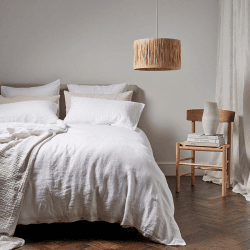 Image showing the Linen King Size Duvet Cover, Snow product.