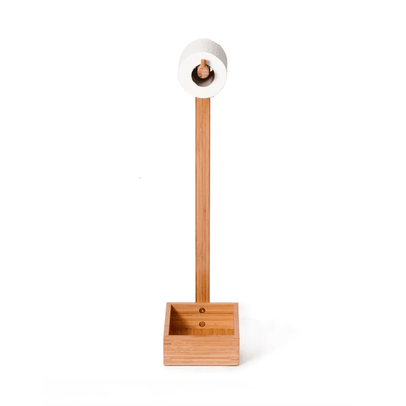 Arena Freestanding loo roll holder, H60 x W20 x D15cm, Bamboo