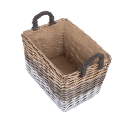 Image showing the Large Rectangular Triple Tone Chunky Storage Basket product.