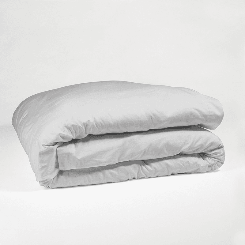 The Edged 300 Thread Count Oxford Border Sateen Duvet Cover, King, Dove Grey