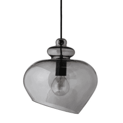 Image showing the Grace Large Glass Pendant, H30cm, Smoke product.