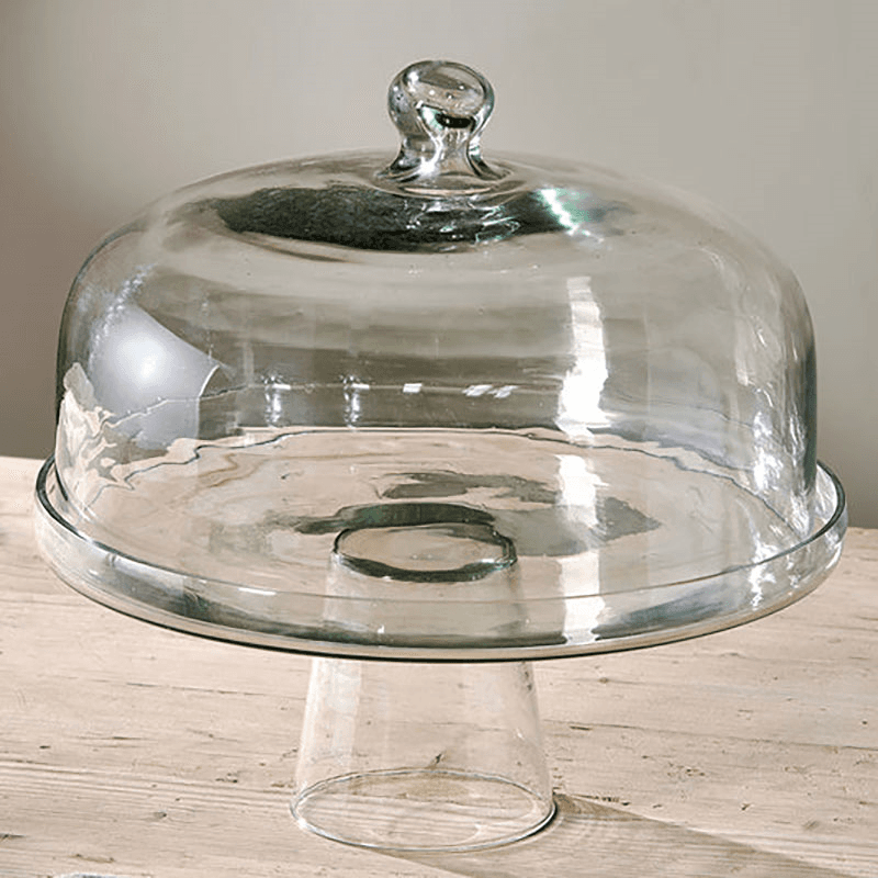 Banjara Glass Dome Cake Stand, D30cm, Clear