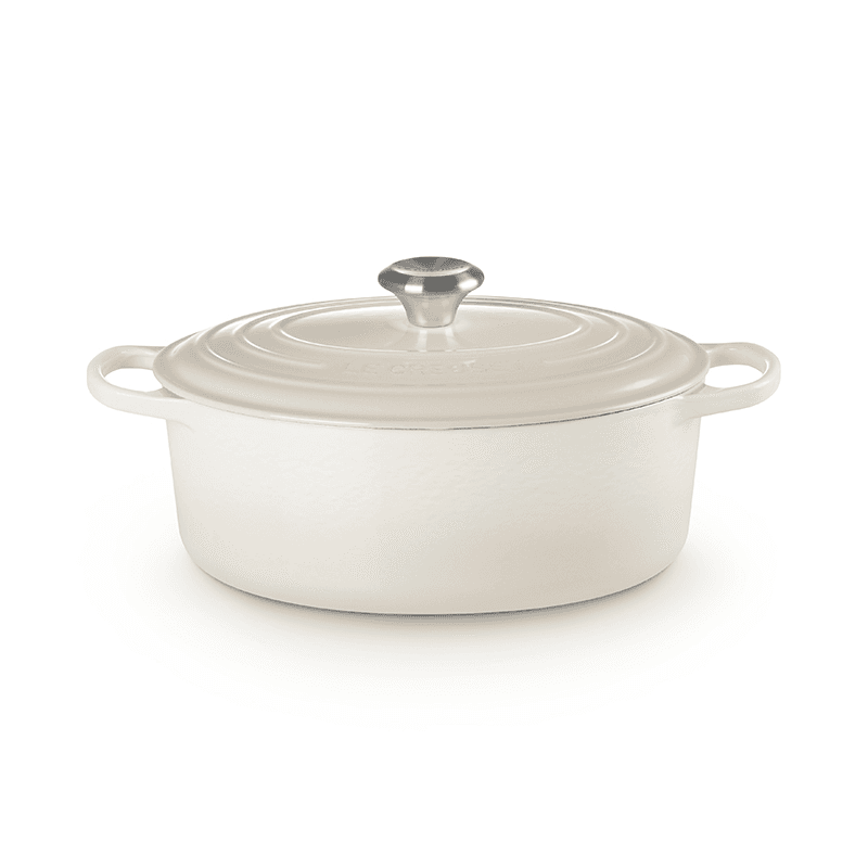 Signature Cast Iron Oval casserole, 27cm - 4 litre, Meringue