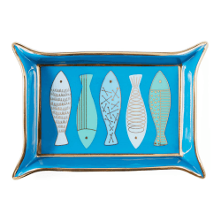 Image showing the Fish Valet Tray, 18 x 12cm, Blue product.