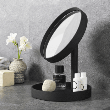 Image showing the Look Magnify Mirror, H37 x D25cm, Black product.