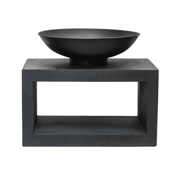 Image showing the Outdoor fireball & rectangle console, W50cm, Black product.