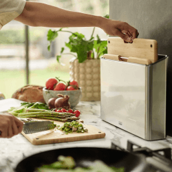 Image showing the Folio Steel 3 Piece Chopping Board Set, Bamboo product.