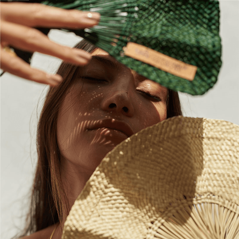 Classic Handwoven Fan, 24cm, Natural
