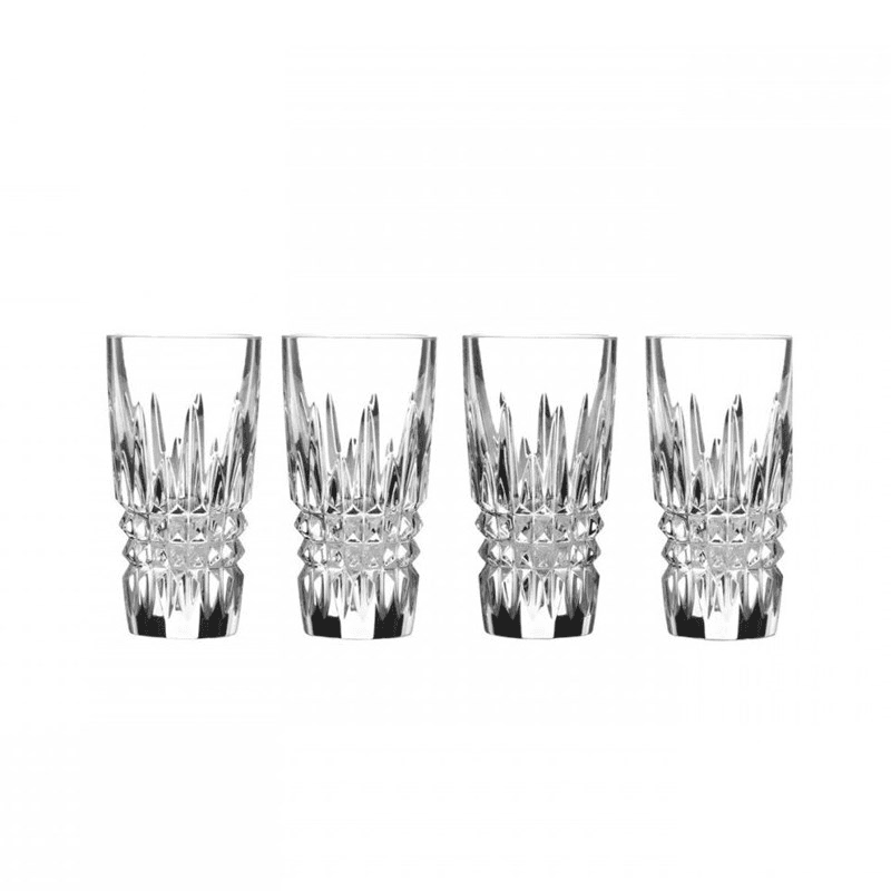 Lismore Diamond Set of 4 shot glasses, 10.5cm
