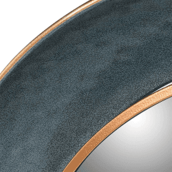 Image showing the Round Mirror, D88cm, Teal Edge product.