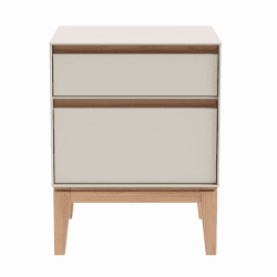 Image showing the Lars Bedside Table, H52cm, Cashmere and Oak product.