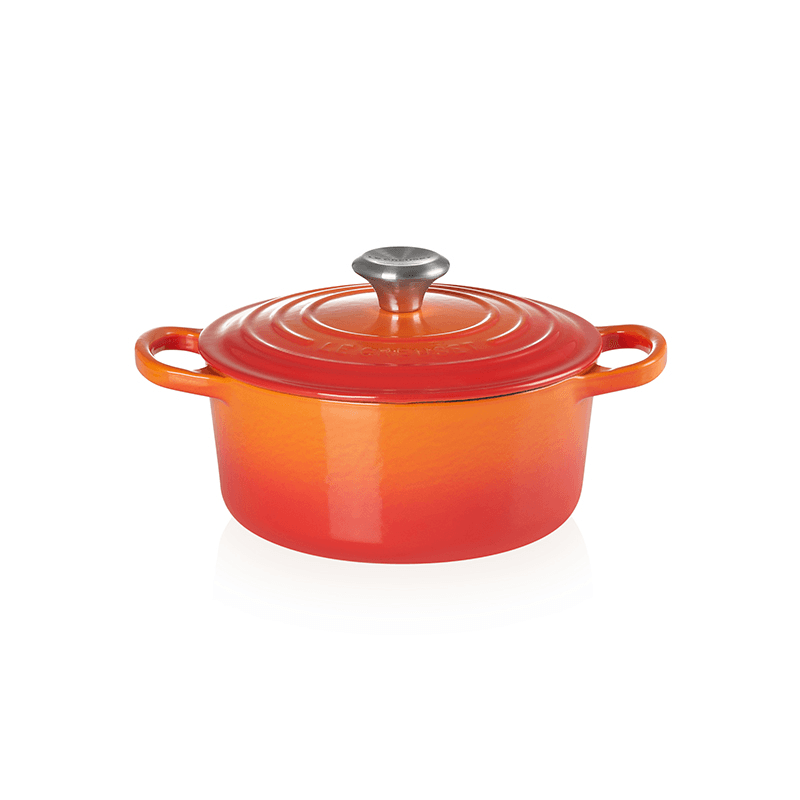 Signature Cast Iron Round casserole, 22cm - 3.3 litre, Volcanic