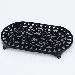 Image showing the Traditional Oval trivet, Black product.
