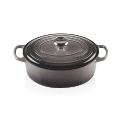 Image showing the Signature Cast Iron Oval Casserole, 29cm - 4.7 litre, Flint product.